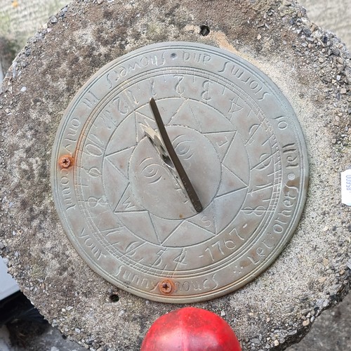 731 - Super Star Lot: A fabulous original 1767 solid bronze Sundial on granite base. 
Fabulous original Pi... 