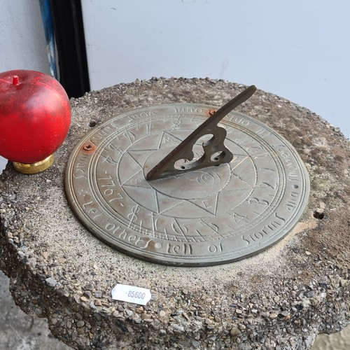 731 - Super Star Lot: A fabulous original 1767 solid bronze Sundial on granite base. 
Fabulous original Pi... 