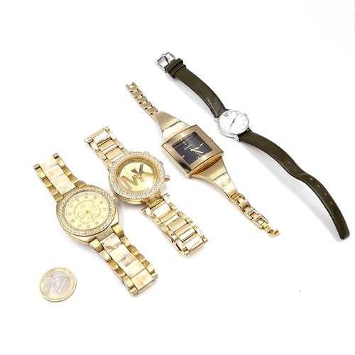 4 - A collection of four wristwatches. One DKNY and Micheal Korn example. Watches as per photographed.