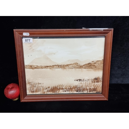 77 - A sweet original watercolour painting by 'Patrice Browne' titled 'Seascape'. Features the titular la... 