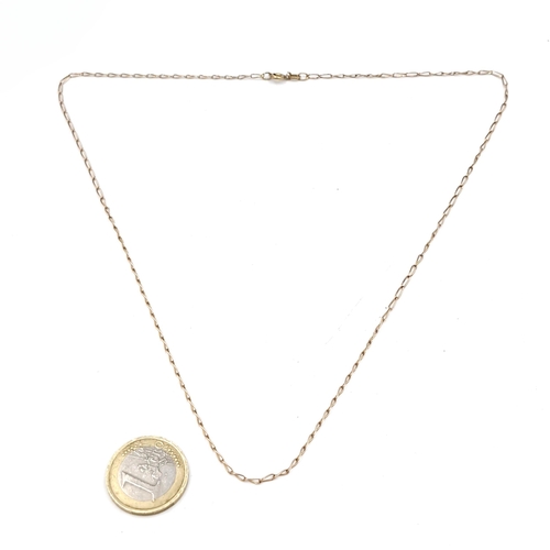 527 - A nine carat gold necklace. Length - 50 cms. Weight - 2.68 grams.