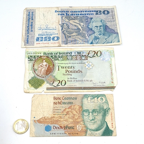 596 - A collection of three bank notes - A B series 20 pound note together with a 10 pound B series bank n... 