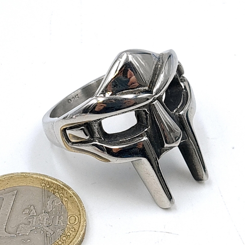 628 - A new MF Doom gents ring. Ring size - Z2. Weight - 16.9 grams.