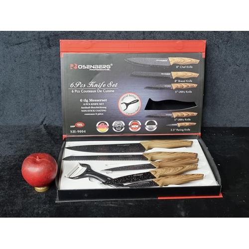 856 - A 'Rosenberg Professional' 6 Piece Knife set. SH-9003. Brand new, In original box.