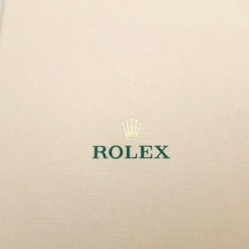 42 - A designer Rolex boxed navy blue tie - unused. Label as per photographed. Similar online for €120 +