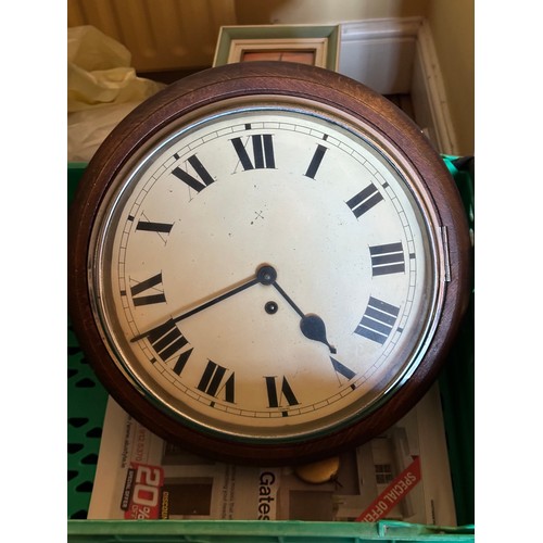 1018 - Star Lot : A lovely 19th century large 1 day School house clock.  From the clearance of Dunboyne Lod... 