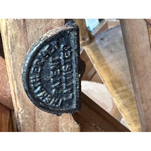 1020 - A handsome set of antique steps with the makers mark. From the Library of the beautiful Dunboyne Lod... 