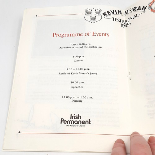 6 - A Kevin Moran Testimonial 87/88 celebrating a Gala ball. March 26th, 1988. Contents include testimon... 