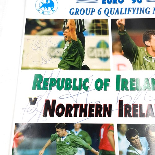 660 - A fantastic hand signed Euro '96 Republic of Ireland V. Nothern Ireland official souvenir programme.... 