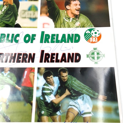 660 - A fantastic hand signed Euro '96 Republic of Ireland V. Nothern Ireland official souvenir programme.... 