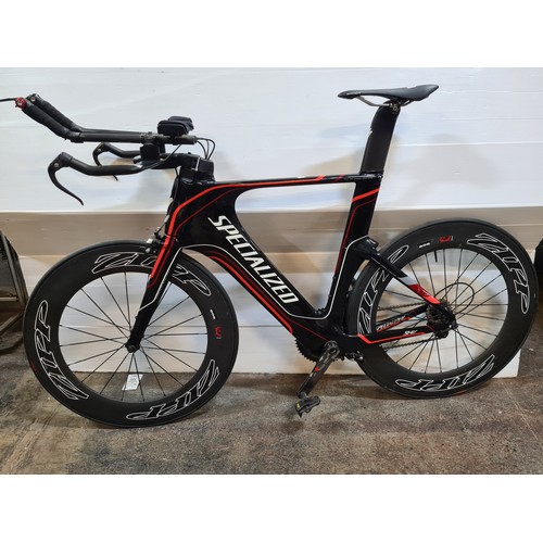 1404 - Super star lot :A fabulous Specalized fact 10r carbon aero race triathlon racing bicycle with a Ritc... 