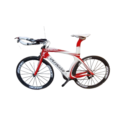 1406 - Super Star lot :Specialized Transition carbon fiber triathlon bike, aerodynamic design, equipped wit... 