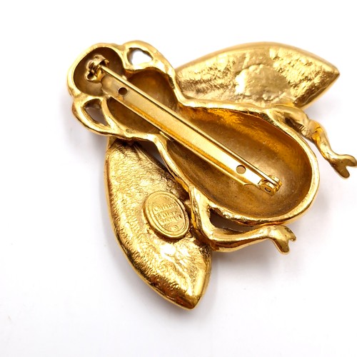 58 - Star Lot : An unusual large designer Christian Dior, brooch modelled as a Bee. Brooch marked 'Christ... 