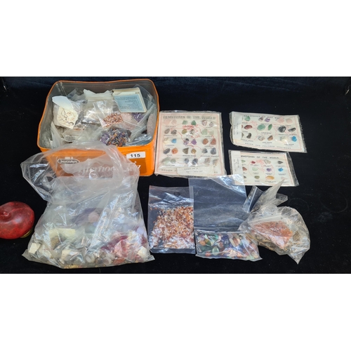 115 - Star Lot : A very large collection of gemstones and three gemstone cards of 'Gemstones of the World'... 