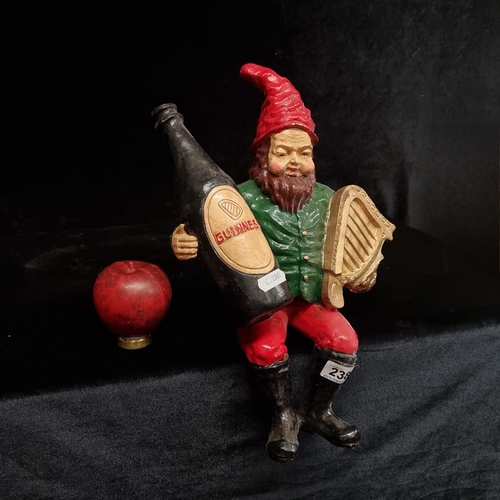 238 - A cheerful leprechaun shelf figure advertising Guinness.
