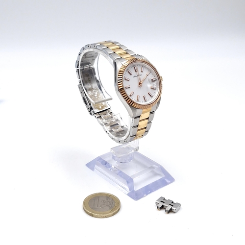 12 - A d'Alton wristwatch with original bi-metal bracelet together with an extra link.