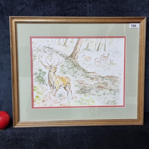 700 - A charming 'Bernard O'Connor (Irish, 20th century) pen and watercolour on paper painting featuring a... 