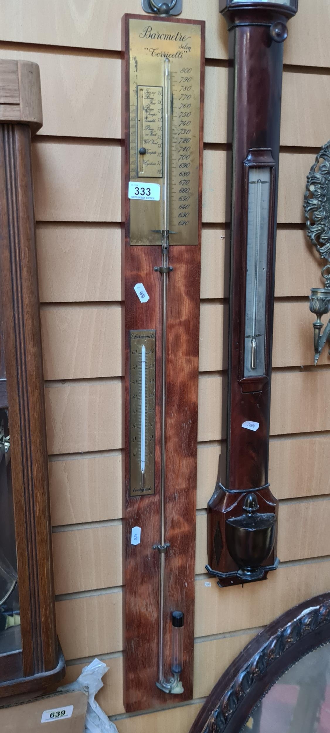 Star Lot : A wonderful antique Italian Torricelli mercury stick ...