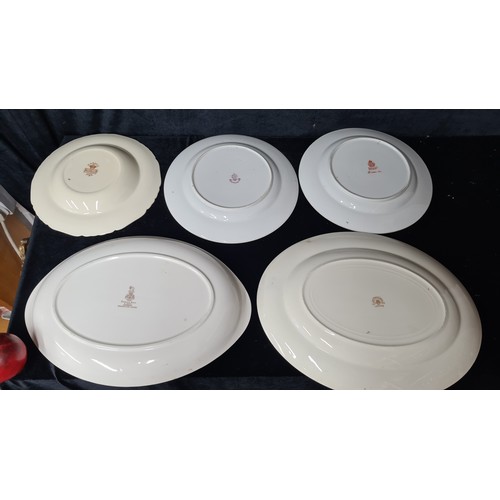 1231 - Five plates including a Mason's pottery company plate, two Royal Worcester England plates, a Royal D... 