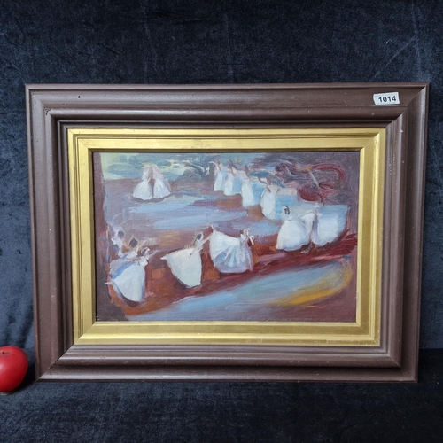 1244 - An original oil on canvas painting after an original Mark van Crombrugge (Belgian, b. 1954) painting... 