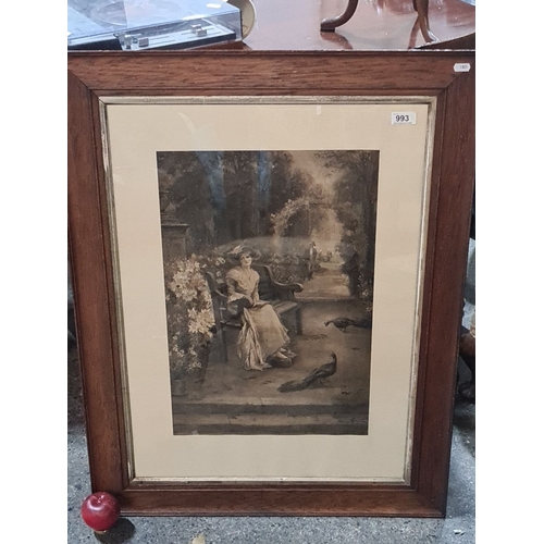 1249 - A large vintage monochrome print after an original 'Henry Gordon' painting. Featues an Edwardian lad... 