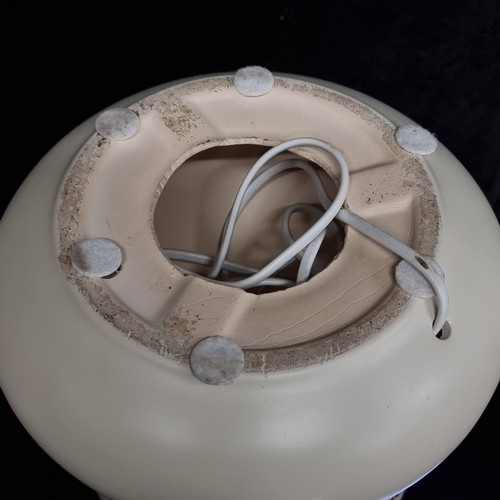 200 - A quirky mid century style table lamp featuring a bold and distinctive design shade.