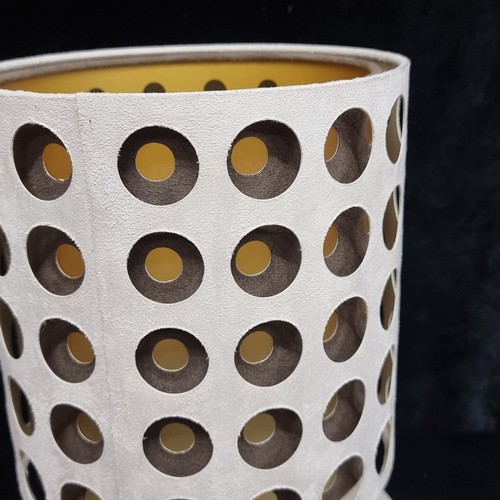 200 - A quirky mid century style table lamp featuring a bold and distinctive design shade.