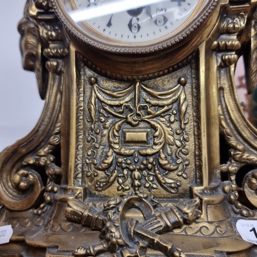 198 - Star Lot: A magnificent antique French mantel clock made by Japy Freres, a renowned clockmaking comp... 