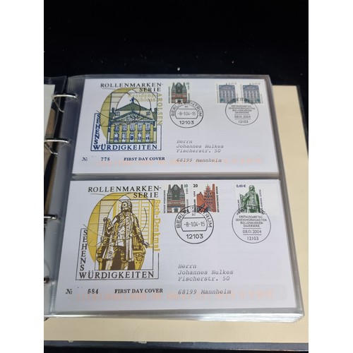 183 - A German binder stamp album of first day covers. Approx. 60+