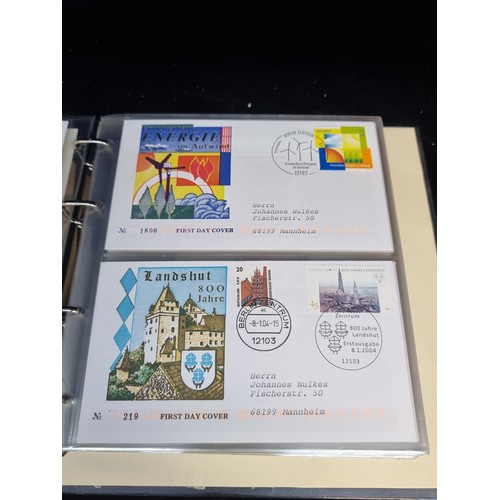 183 - A German binder stamp album of first day covers. Approx. 60+