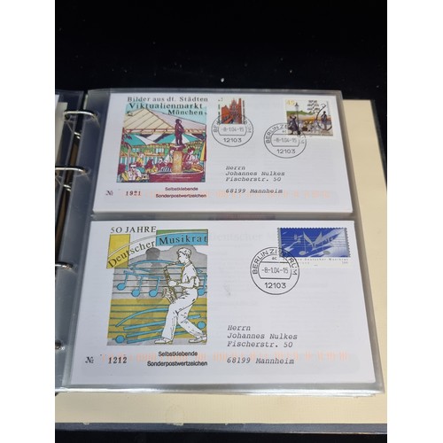183 - A German binder stamp album of first day covers. Approx. 60+