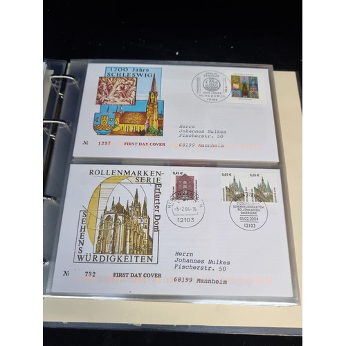 183 - A German binder stamp album of first day covers. Approx. 60+