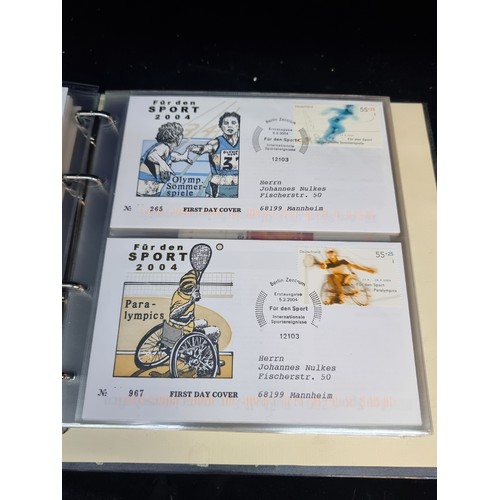 183 - A German binder stamp album of first day covers. Approx. 60+