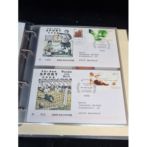 183 - A German binder stamp album of first day covers. Approx. 60+