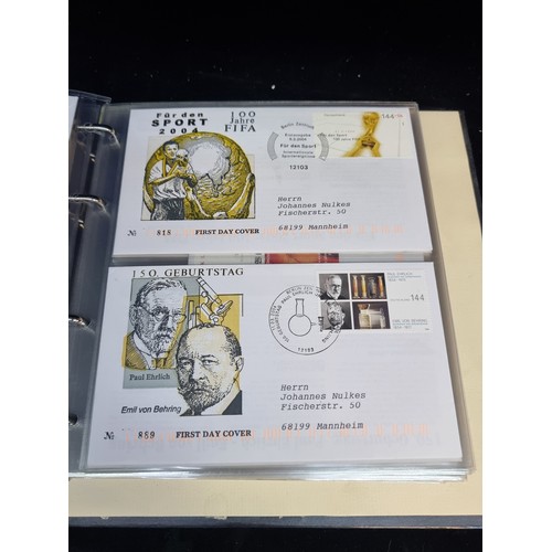 183 - A German binder stamp album of first day covers. Approx. 60+