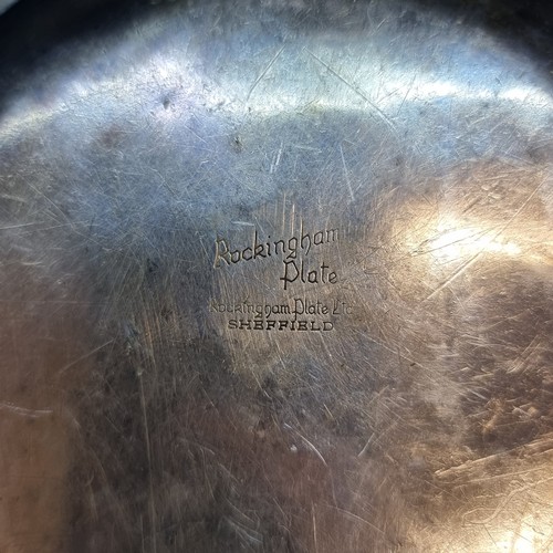 162 - A pair of antique 19th century silver plated serving dishes from the Victoria hotel in Cork. Stamped... 