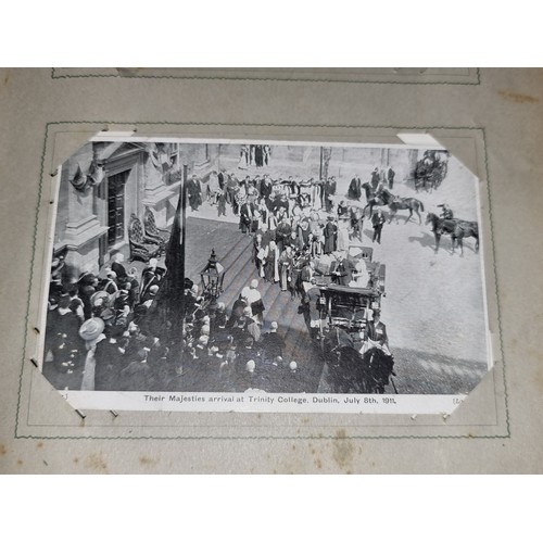 94 - A fabulous antique fully furnished post card album containing antique Irish post cards.