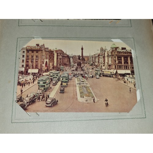 94 - A fabulous antique fully furnished post card album containing antique Irish post cards.