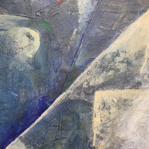 91 - Star Lot: A striking and large oil on board painting. Features an abstract expressionist forms very ... 