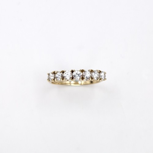 37 - Super Star Lot : A nice example of a nine carat gold seven stone diamond half eternity ring. Est. we... 