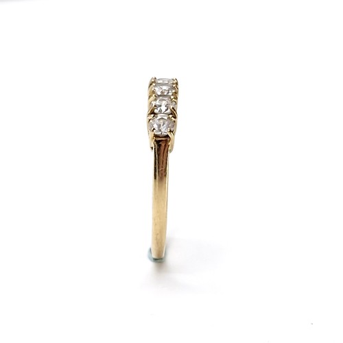 37 - Super Star Lot : A nice example of a nine carat gold seven stone diamond half eternity ring. Est. we... 