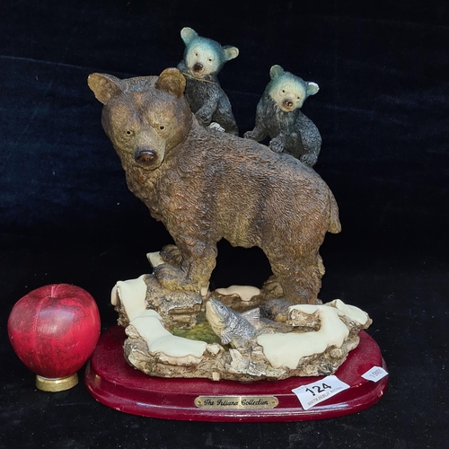 124 - A 1997 Juliana Collection figurine featuring Bear, cubs and Salmon.