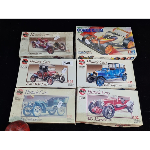 140 - Five Arfix model cars from the Historic collection including a Ford Model T and a Rolls Royce 1911. ... 