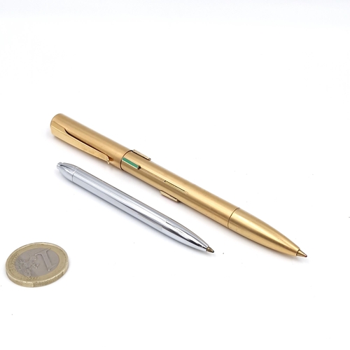 51 - Two Waterman ballpoint pens. The first a brass cased example with colour slide. Together with a mini... 