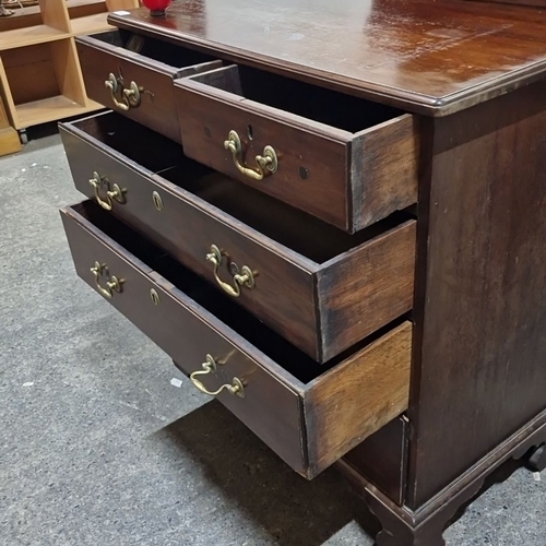 807 - Star Lot : A fabulous Irish Georgian Jamaican mahogany chest from the late 18th century features a f... 