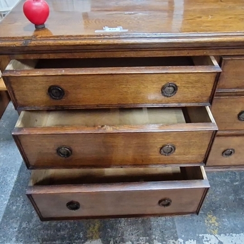 832 - Star Lot : A fabulous antique double chest sideboard, featuring six spacious drawers. Classic design... 