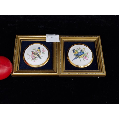 194 - A lovely vintage pair of 'Countess Ceramics Limited' Fine Bone China Ceramic miniature wall plaques.... 