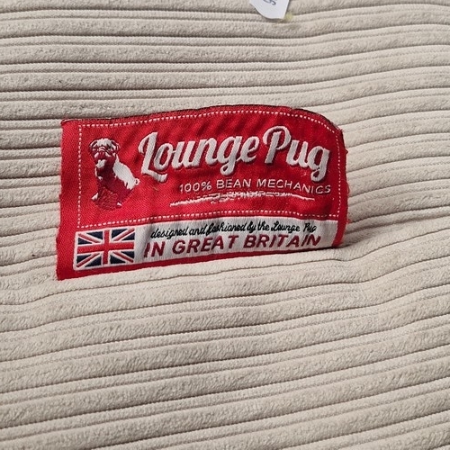 603 - A large Lounge Pug corduroy bean bag in beige, made in Great Britain. These retail €99.00+ online