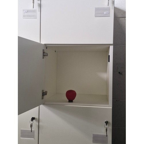 623 - A large practical 10 drawer locker unit. With 9 original keys. Very clean looking.