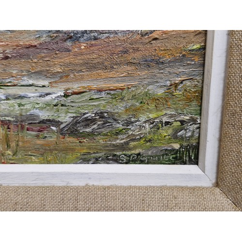 79 - Star Lot: Sheila Rahill (Irish, 20th century). An original Sheila Rahill oil on board painting. Feat... 